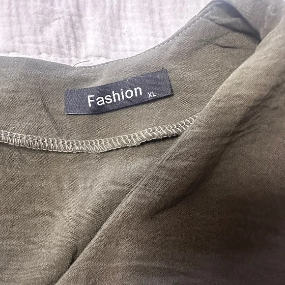 PrettyGarden Wide Leg Jumpsuit V-Neck  Belted Long pants romper XL - Picture 4 of 12